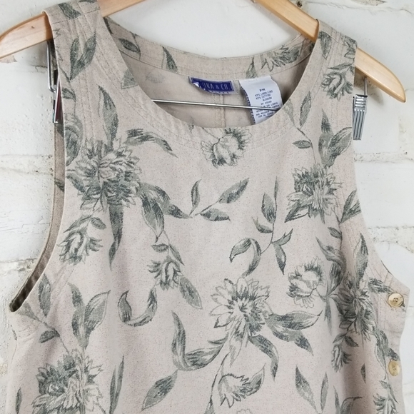 erika & co. Dresses & Skirts - Erica & Co. Linen Blend Jumper Dress Medium Petite